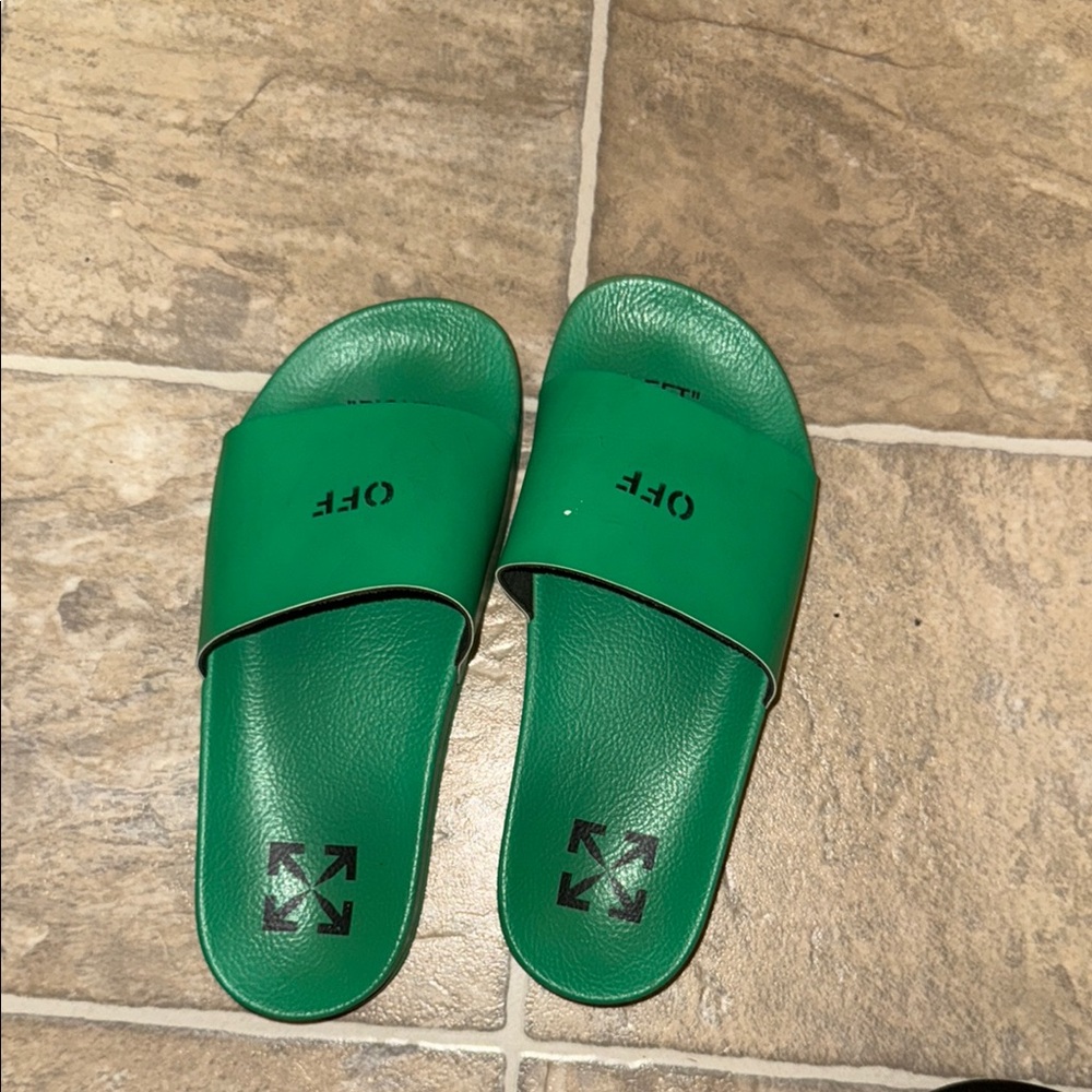 Off White Slide Sandals
